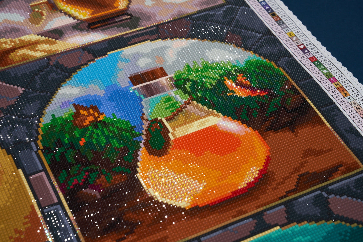Diamond Painting Magical Potions 39" x 27.6" (99cm x 70cm) / Square with 91 Colors including 4 ABs and 4 Fairy Dust Diamonds / 111,557