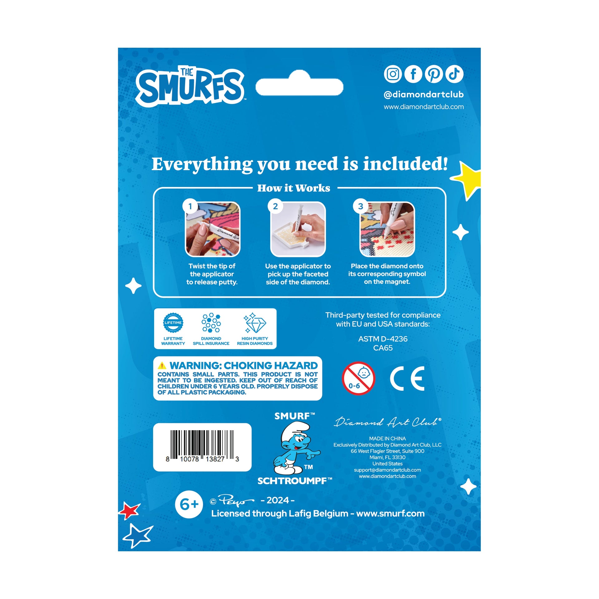 Diamond Painting Magnets - The Smurfs™ (Set of 3)