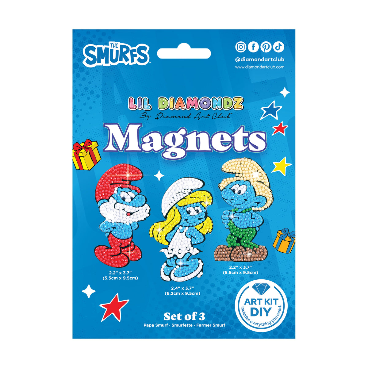 Diamond Painting Magnets - The Smurfs™ (Set of 3)