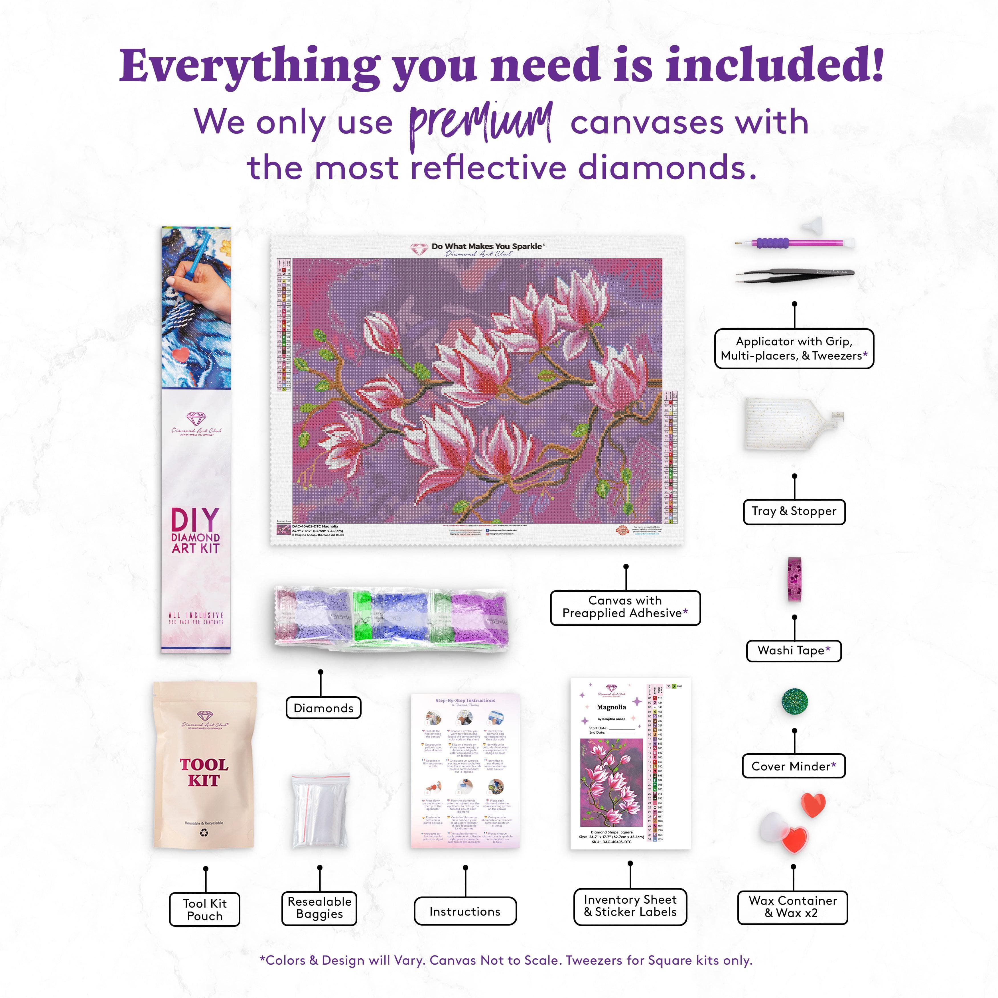 Magnolia Diamond Painting Kit – Diamond Art Club