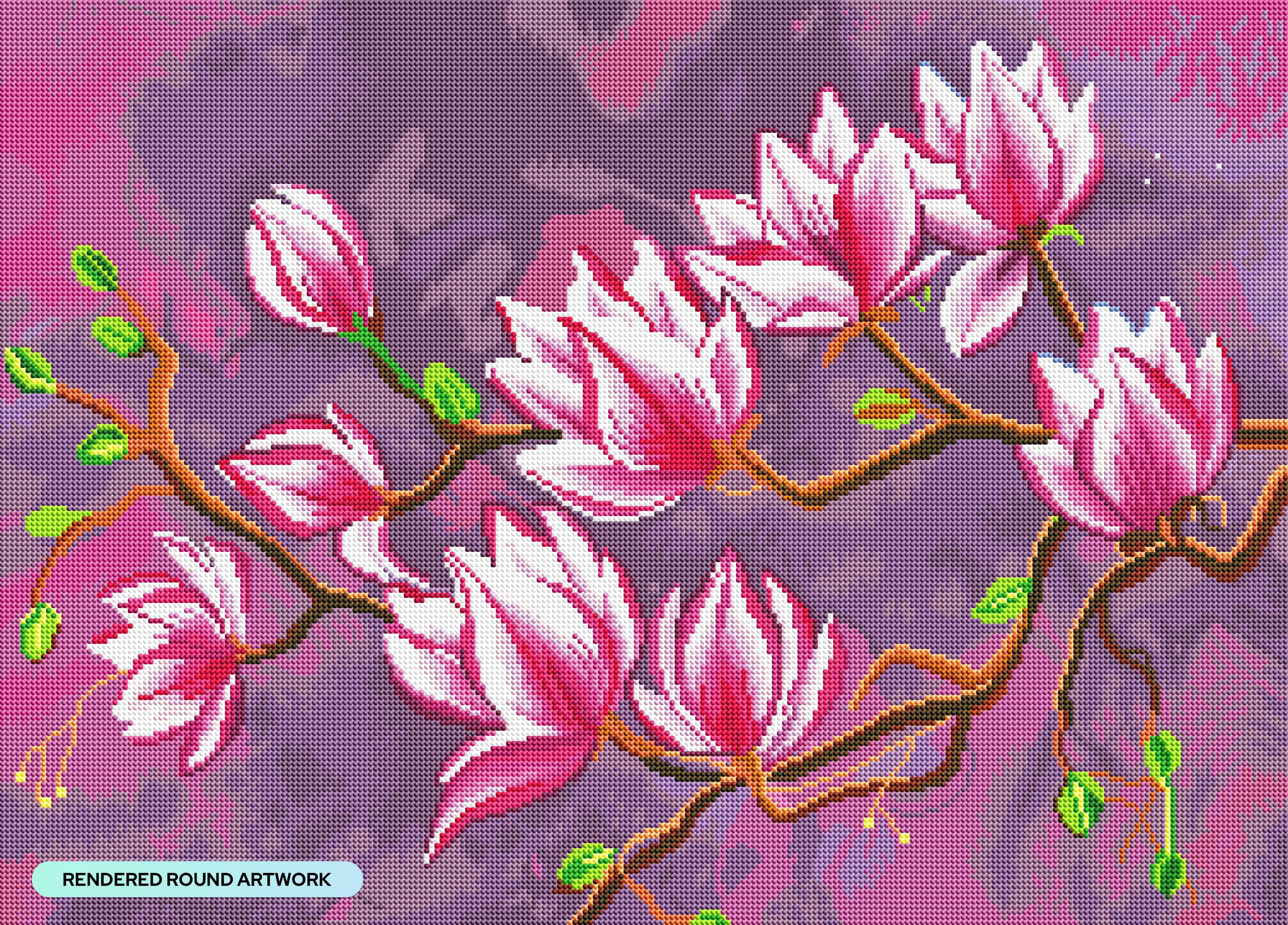 Magnolia Diamond Painting Kit – Diamond Art Club