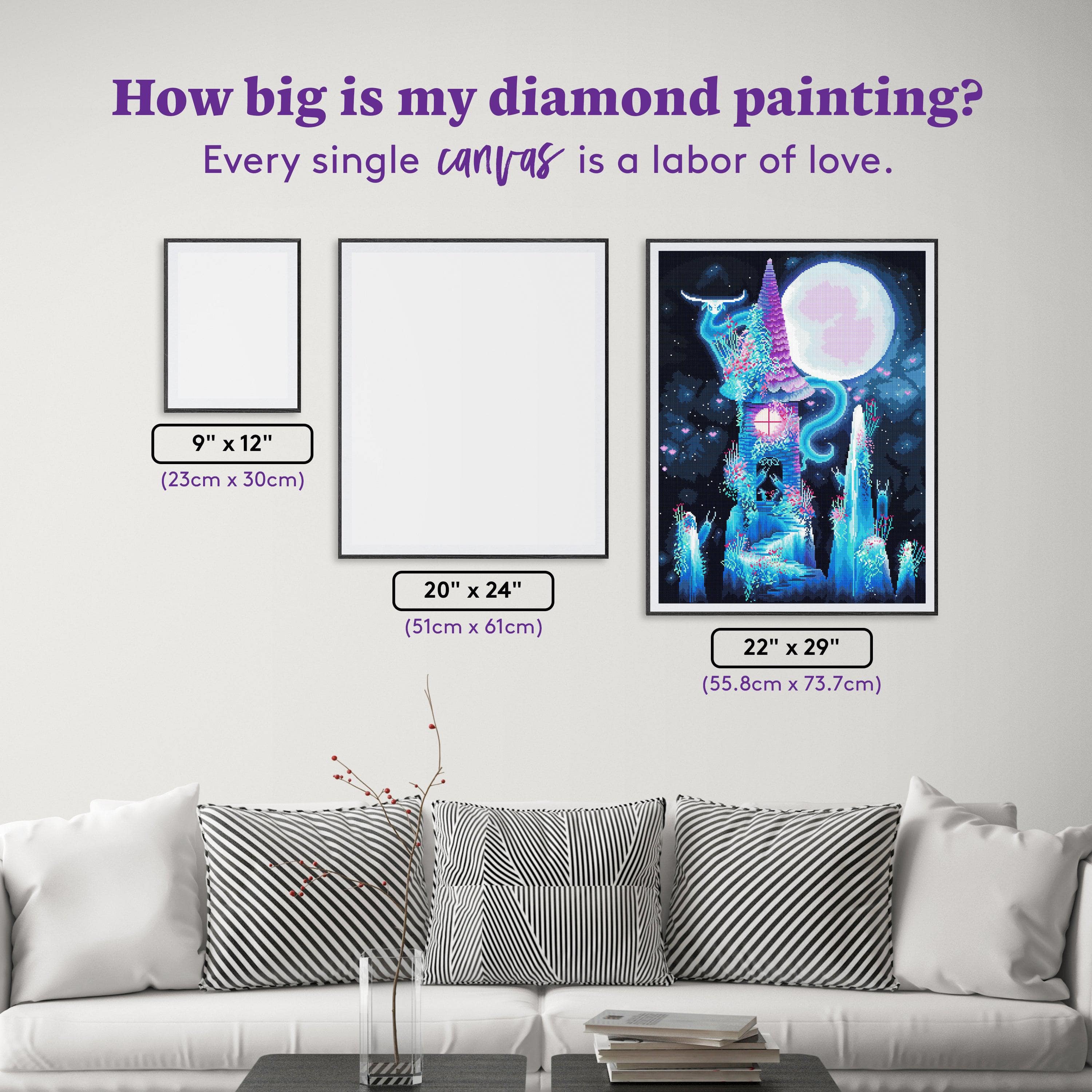 Pink Scenery Full Round/Square Dreamlike Diamond Painting Kit Big Size