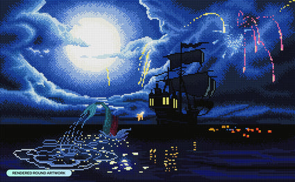 Diamond Painting Make A Splash 27" x 17" (68.8cm x 42.7cm) / Round with 28 Colors including 2 ABs and 1 Frosted Diamond and 5 Fairy Dust Diamonds / 38,750