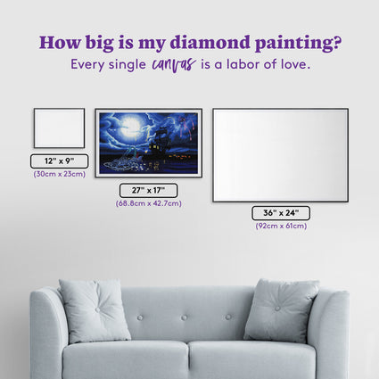 Diamond Painting Make A Splash 27" x 17" (68.8cm x 42.7cm) / Round with 28 Colors including 2 ABs and 1 Frosted Diamond and 5 Fairy Dust Diamonds / 38,750