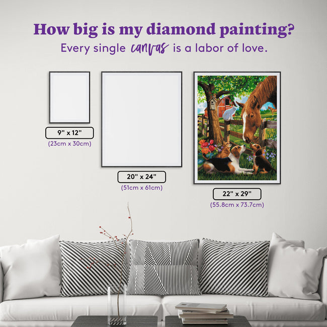 Diamond Painting Making Friends 22" x 29" (55.8cm x 73.7cm) / Square With 65 Colors Including 2 ABs and 3 Fairy Dust Diamonds / 66,304