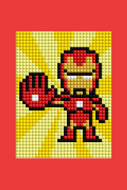 Diamond Painting Marvel - Mini Dazzles™ 4" x 6" (10.2cm x 15.2cm) / Square With 17 Colors Including 3 ABs and 1 Electro Diamond and 1 Frosted Diamond and 12 Fairy Dust Diamonds / 7,200