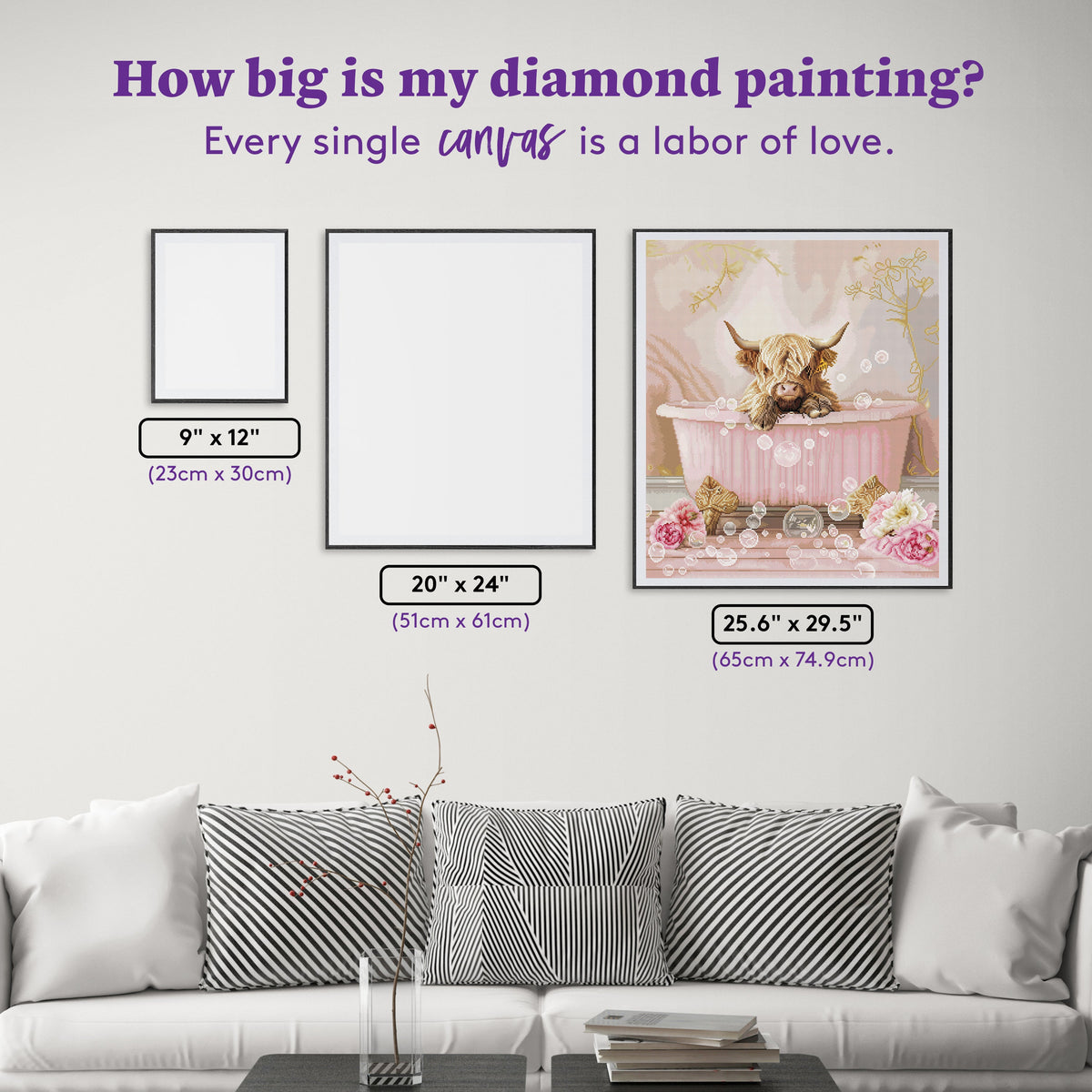 Diamond Painting Me Time 25.6" x 29.5" (65cm x 74.9cm) / Square with 42 Colors including 3 ABs and 2 Fairy Dust Diamonds / 78,561