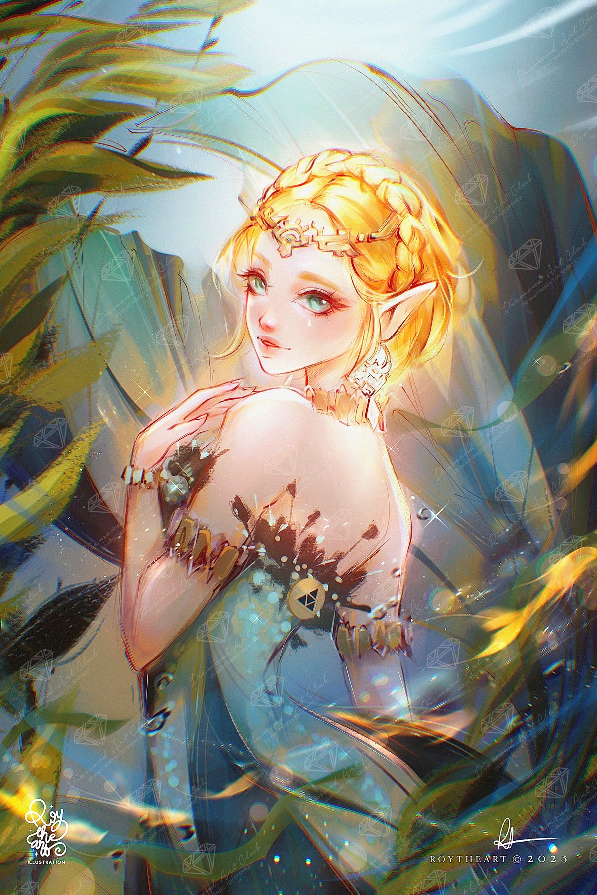 Diamond Painting Mermaid Fairy 23.6" x 35.4" (60cm x 89.9cm) / Square with 89 Colors including 3 ABs and 4 Fairy Dust Diamonds / 87,001