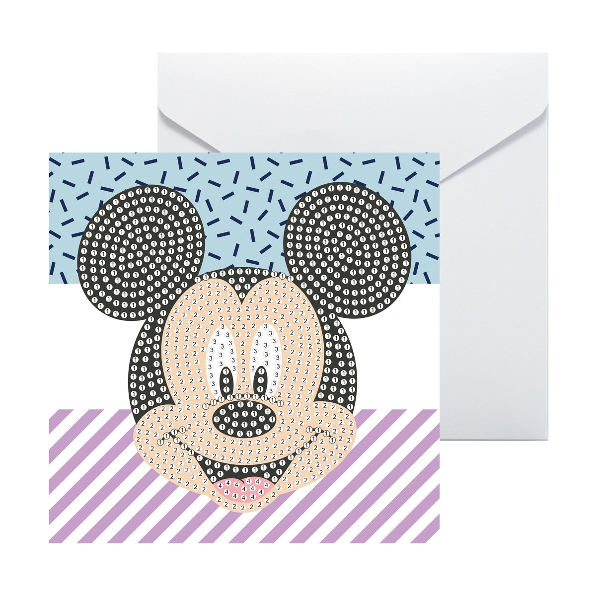 Diamond Painting Mickey and Friends™ DIY Cards (Set of 5) 6.0" x 6.0" (15cm x 15cm) / Round with 26 Colors including 2 ABs and 5 Fairy Dust Diamonds / 3,220