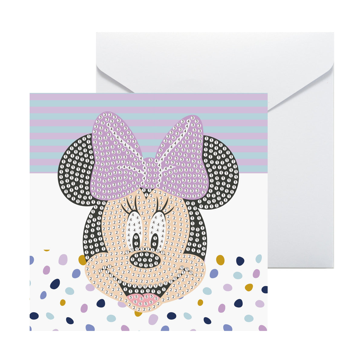 Diamond Painting Mickey and Friends™ DIY Cards (Set of 5) 6.0" x 6.0" (15cm x 15cm) / Round with 26 Colors including 2 ABs and 5 Fairy Dust Diamonds / 3,220