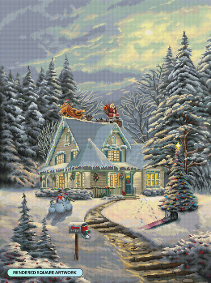 Diamond Painting Midnight Delivery 25.6" x 34.3" (65cm x 86.9cm) / Square With 58 Colors Including 3 ABs and 3 Iridescent Diamonds and 3 Fairy Dust Diamonds / 91,089