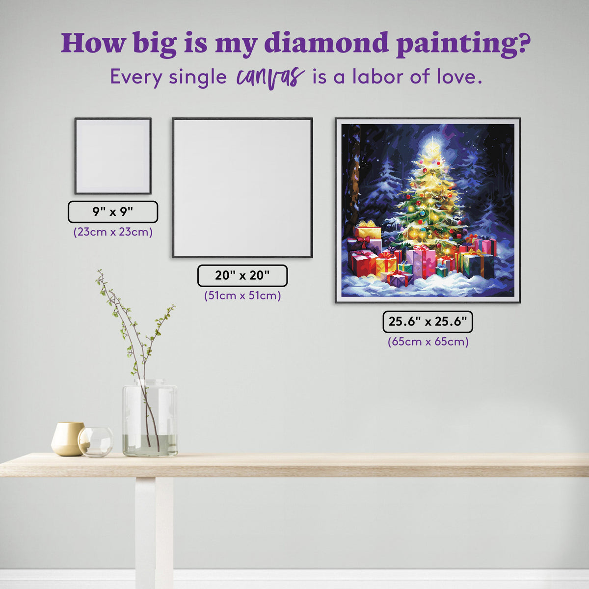 Diamond Painting Midnight Joy 25.6" x 25.6" (65cm x 65cm) / Square with 87 Colors including 2 ABs and 3 Fairy Dust Diamonds / 68,121