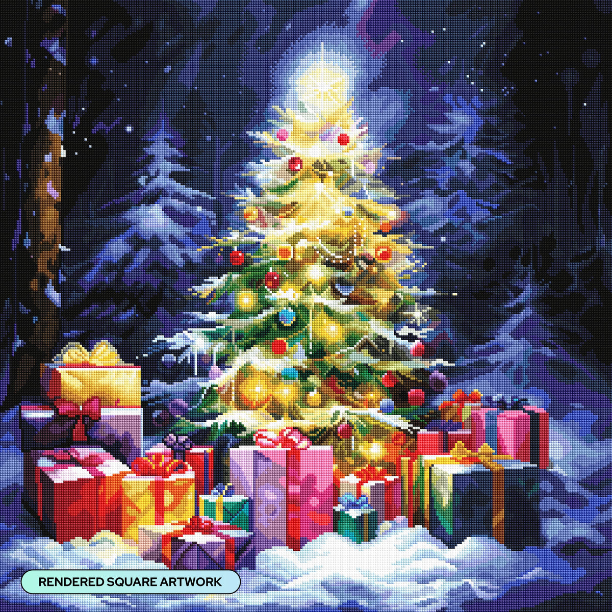 Diamond Painting Midnight Joy 25.6" x 25.6" (65cm x 65cm) / Square with 87 Colors including 2 ABs and 3 Fairy Dust Diamonds / 68,121
