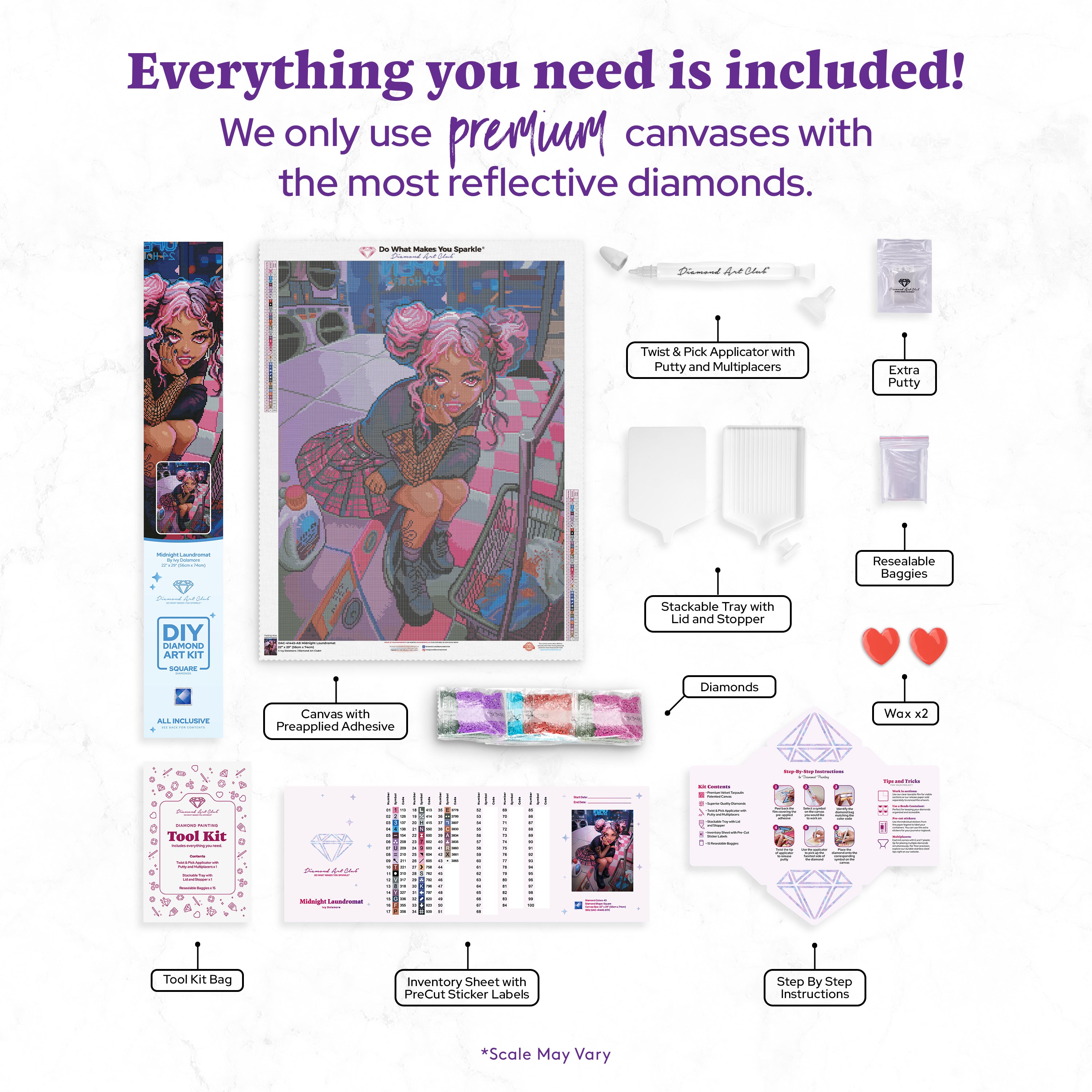 Midnight Laundromat Diamond Painting Kit – Diamond Art Club