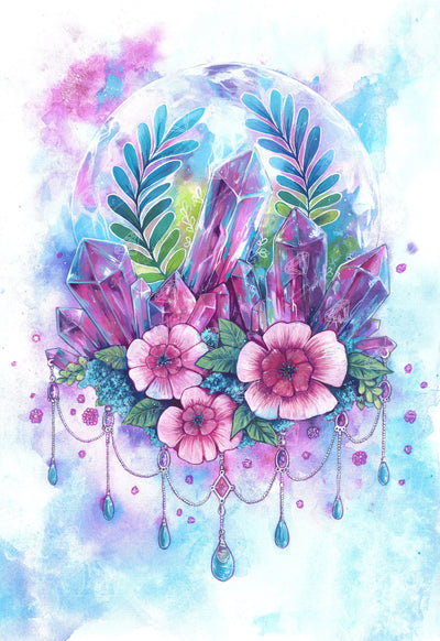 Diamond Painting Mineralys 22" x 32" (55.6cm x 80.9cm) / Round with 77 Colors including 2 ABs and 1 Iridescent Diamond and 4 Fairy Dust Diamonds / 59,388