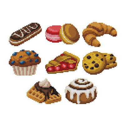 Diamond Painting Mini Dazzles™ - Baked Goods 4" x 6" (10.2cm x 15.2cm) / Square With 30 Colors Including 30 Fairy Dust Diamonds / 5,945