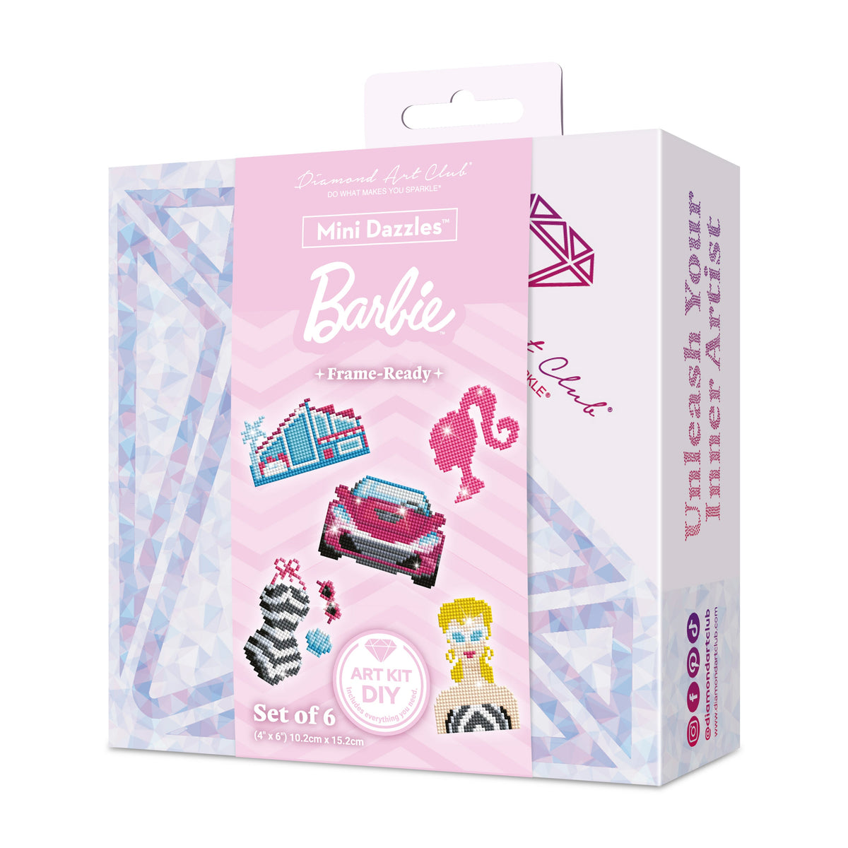 Diamond Painting Mini Dazzles™ - Barbie 4" x 6" (10.2cm x 15.2cm) / Square With 18 Colors Including 2 ABs and 16 Fairy Dust Diamonds / 3,730