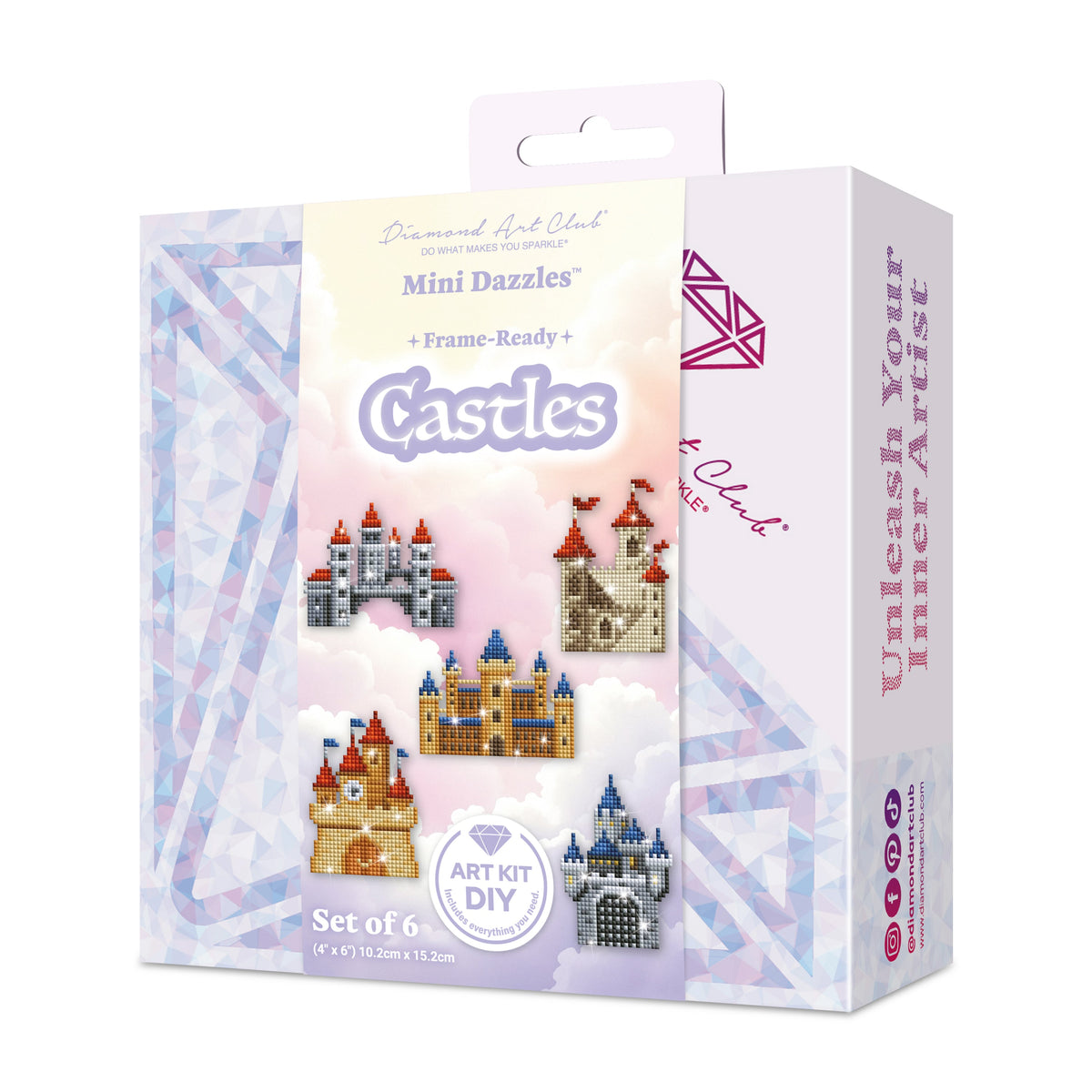 Diamond Painting Mini Dazzles™ - Castles 4" x 6" (10.2cm x 15.2cm) / Square With 27 Colors Including 1 AB and 26 Fairy Dust Diamonds / 4,469