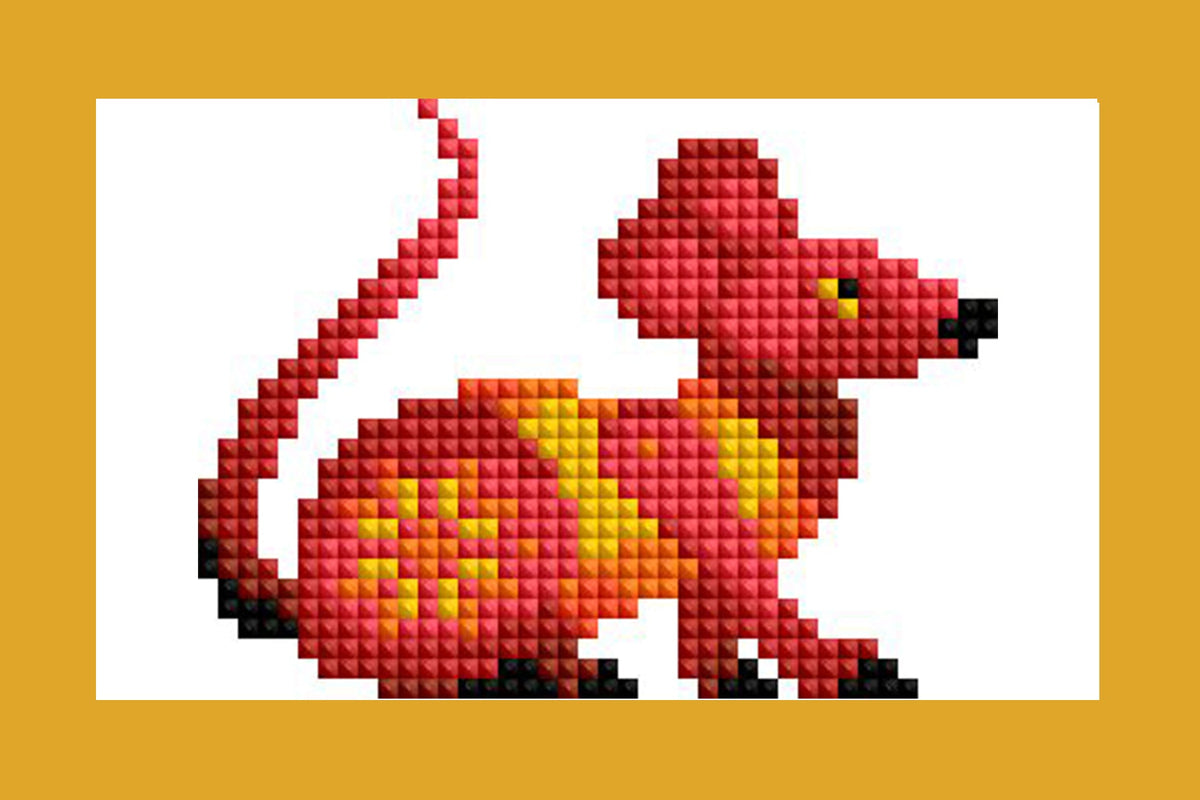 Diamond Painting Mini Dazzles™ - Chinese Zodiac 4" x 6" (10.2cm x 15.2cm) / Square With 8 Colors Including 1 AB and 7 Fairy Dust Diamonds / 7,414
