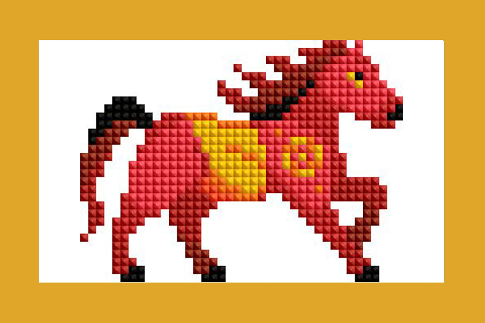 Diamond Painting Mini Dazzles™ - Chinese Zodiac 4" x 6" (10.2cm x 15.2cm) / Square With 8 Colors Including 1 AB and 7 Fairy Dust Diamonds / 7,414