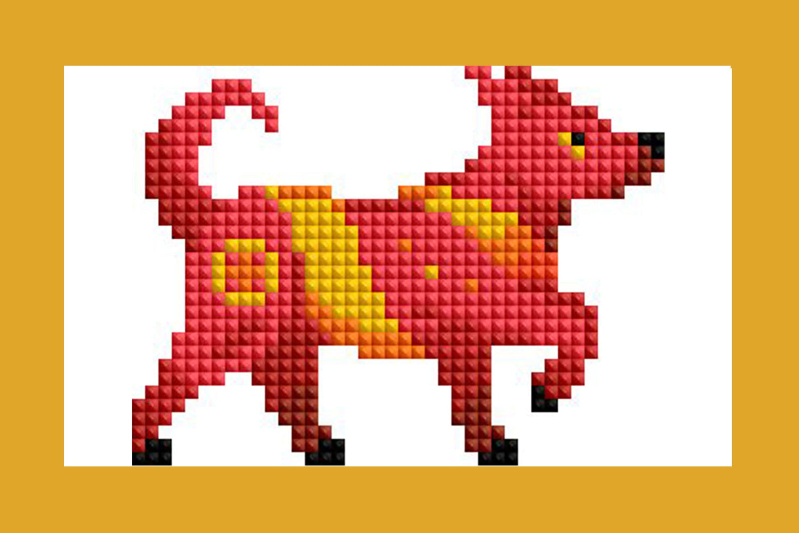 Diamond Painting Mini Dazzles™ - Chinese Zodiac 4" x 6" (10.2cm x 15.2cm) / Square With 8 Colors Including 1 AB and 7 Fairy Dust Diamonds / 7,414