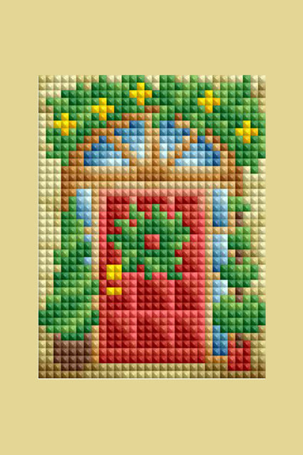 Diamond Painting Mini Dazzles™ - Doors 4" x 6" (10.2cm x 15.2cm) / Square With 35 Colors Including 1 AB and 1 Frosted Diamond and 33 Fairy Dust Diamonds / 7,200