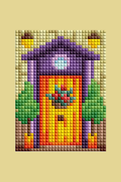 Diamond Painting Mini Dazzles™ - Doors 4" x 6" (10.2cm x 15.2cm) / Square With 35 Colors Including 1 AB and 1 Frosted Diamond and 33 Fairy Dust Diamonds / 7,200