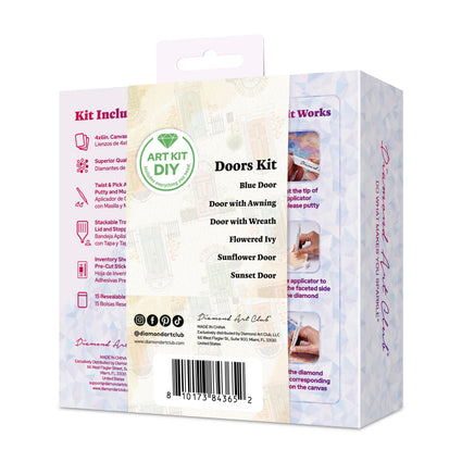 Diamond Painting Mini Dazzles™ - Doors 4" x 6" (10.2cm x 15.2cm) / Square With 35 Colors Including 1 AB and 1 Frosted Diamond and 33 Fairy Dust Diamonds / 7,200
