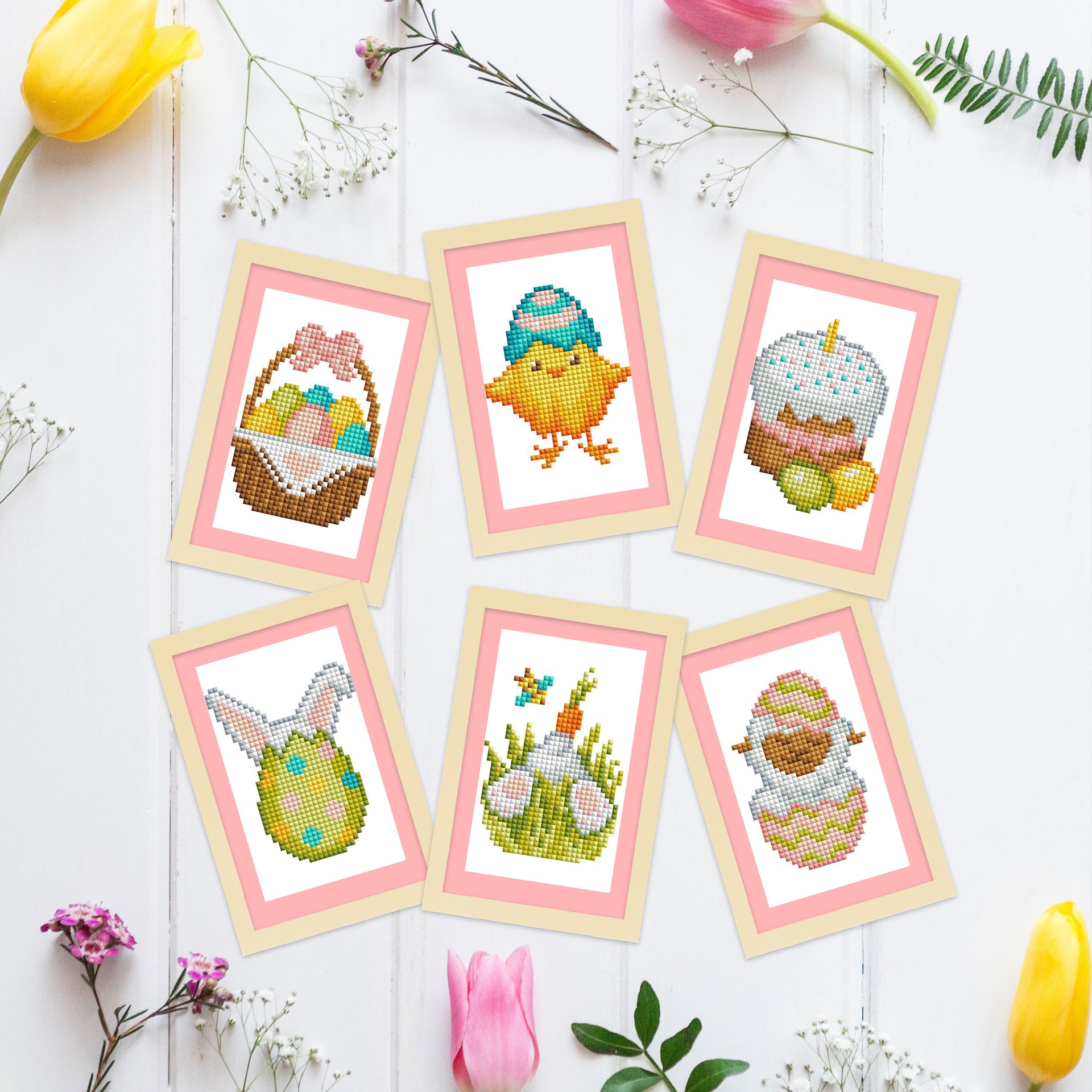 Diamond Painting Mini Dazzles™ - Easter 4" x 6" (10.2cm x 15.2cm) / Square With 19 Colors Including 19 Fairy Dust Diamonds / 4,425