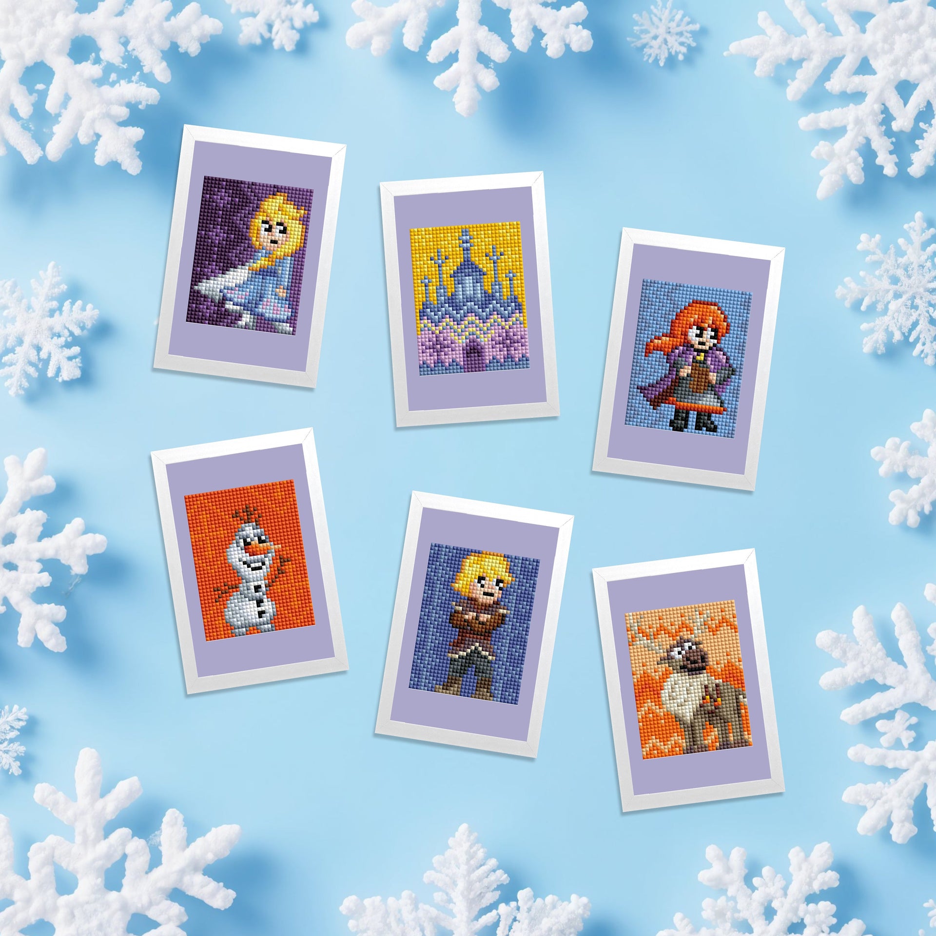 Diamond Painting Mini Dazzles™ - Frozen 4" x 6" (10.2cm x 15.2cm) / Square With 38 Colors Including 1 AB and 37 Fairy Dust Diamonds / 7,200