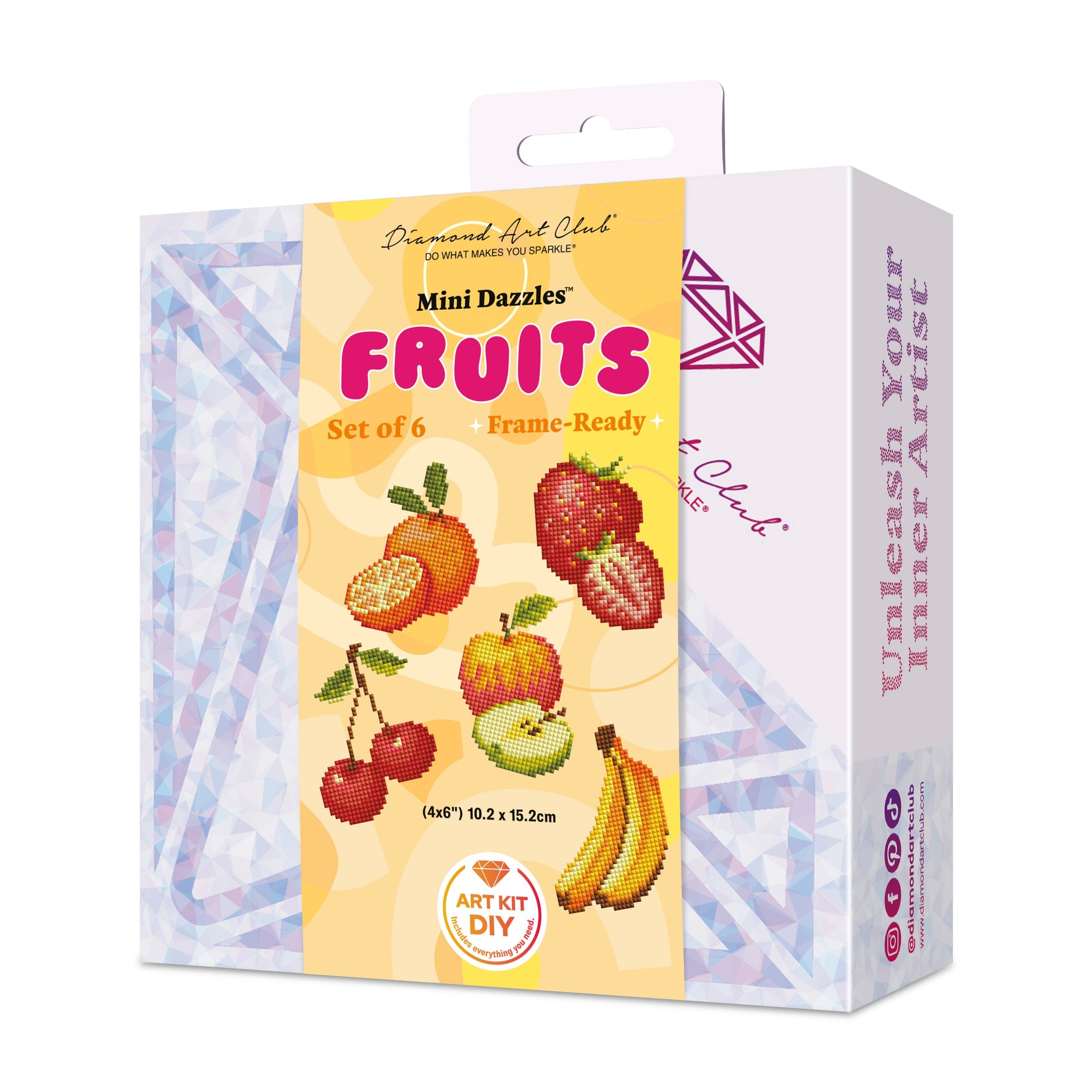 Diamond Painting Mini Dazzles™ - Fruits 4" x 6" (10.2cm x 15.2cm) / Square With 18 Colors Including 18 Fairy Dust Diamonds / 4,262