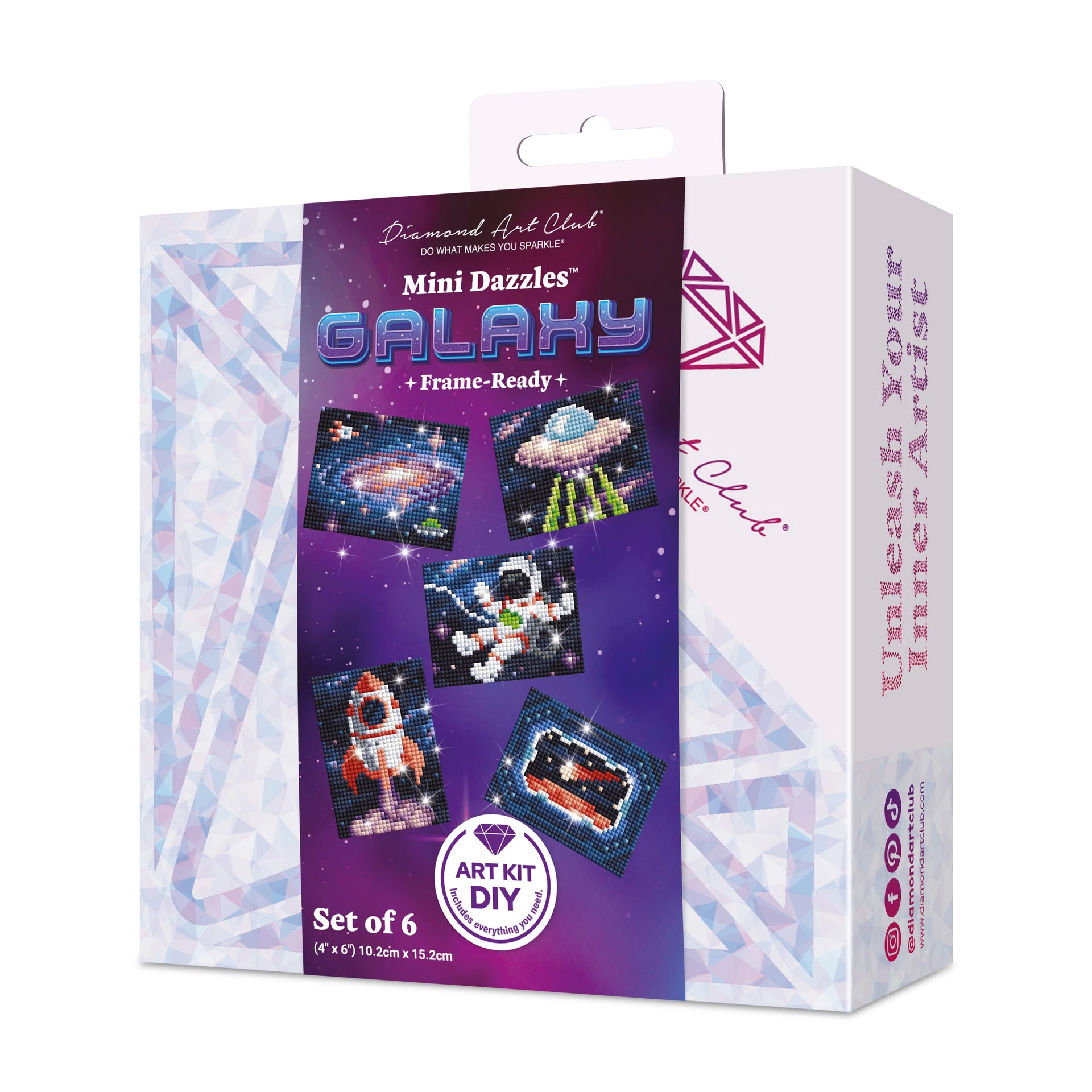 Diamond Painting Mini Dazzles™ - Galaxy 4" x 6" (10.2cm x 15.2cm) / Square With 25 Colors Including 1 Frosted Diamond and 24 Fairy Dust Diamonds / 7,200