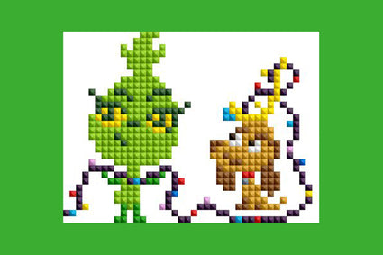 Diamond Painting Mini Dazzles™ - Grinch 4" x 6" (10.2cm x 15.2cm) / Square With 16 Colors Including 3 ABs and 1 Electro Diamond and 12 Fairy Dust Diamonds / 5,771