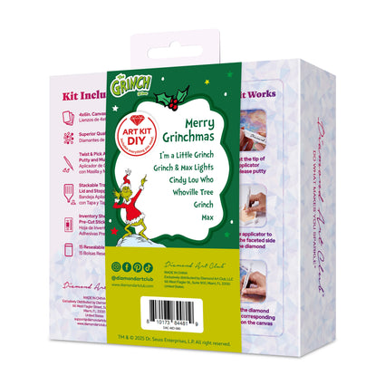 Diamond Painting Mini Dazzles™ - Grinch 4" x 6" (10.2cm x 15.2cm) / Square With 16 Colors Including 3 ABs and 1 Electro Diamond and 12 Fairy Dust Diamonds / 5,771