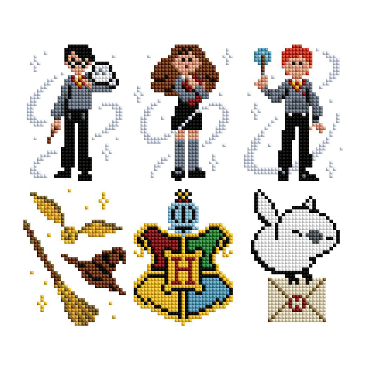 Diamond Painting Mini Dazzles™ - Harry Potter 4" x 6" (10.2cm x 15.2cm) / Square With 18 Colors Including 1 AB and 1 Iridescent Diamond and 1 Frosted Diamond and 15 Fairy Dust Diamonds / 3,244