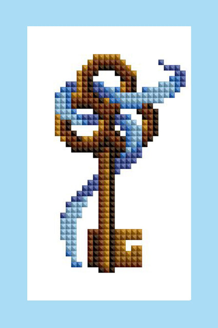 Diamond Painting Mini Dazzles™ - Keys 4" x 6" (10.2cm x 15.2cm) / Square With 21 Colors Including 2 ABs and 2 Electro Diamond and 17 Fairy Dust Diamonds / 2,641