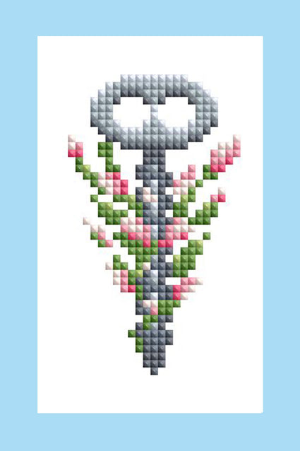 Diamond Painting Mini Dazzles™ - Keys 4" x 6" (10.2cm x 15.2cm) / Square With 21 Colors Including 2 ABs and 2 Electro Diamond and 17 Fairy Dust Diamonds / 2,641