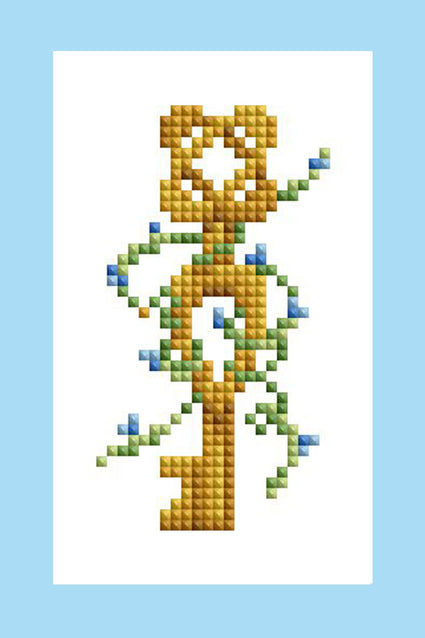 Diamond Painting Mini Dazzles™ - Keys 4" x 6" (10.2cm x 15.2cm) / Square With 21 Colors Including 2 ABs and 2 Electro Diamond and 17 Fairy Dust Diamonds / 2,641