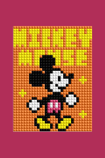Diamond Painting Mini Dazzles™ - Mickey and Friends 4" x 6" (10.2cm x 15.2cm) / Square With 11 Colors Including 11 Fairy Dust Diamonds / 9,600