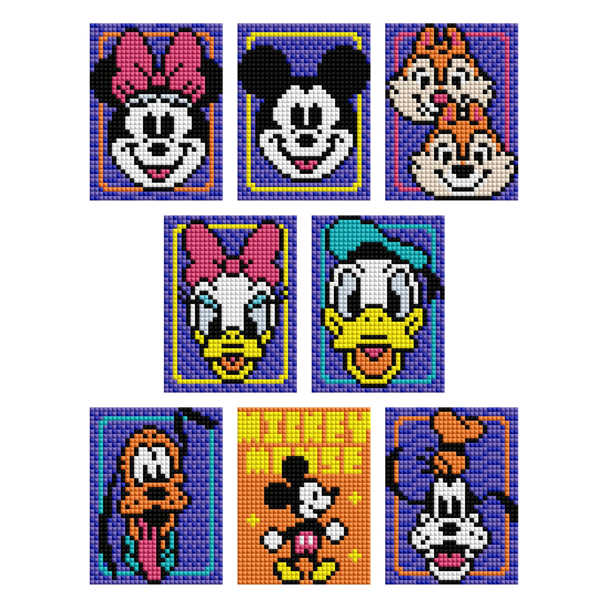 Diamond Painting Mini Dazzles™ - Mickey and Friends 4" x 6" (10.2cm x 15.2cm) / Square With 11 Colors Including 11 Fairy Dust Diamonds / 9,600