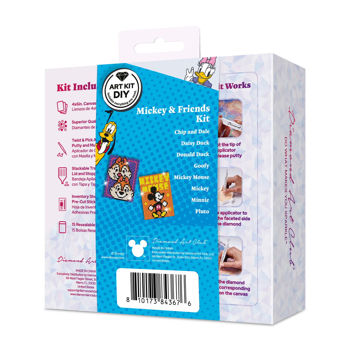 Diamond Painting Mini Dazzles™ - Mickey and Friends 4" x 6" (10.2cm x 15.2cm) / Square With 11 Colors Including 11 Fairy Dust Diamonds / 9,600