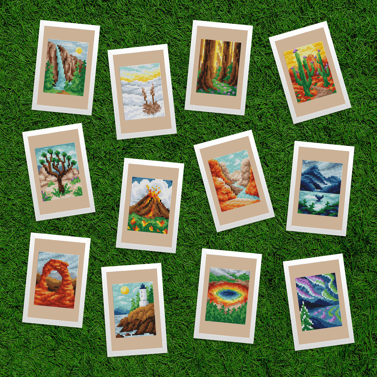 Diamond Painting Mini Dazzles™ - National Parks 4" x 6" (10.2cm x 15.2cm) / Square With 40 Colors Including 2 ABs and 1 Iridescent Diamond and 37 Fairy Dust Diamonds / 14,400