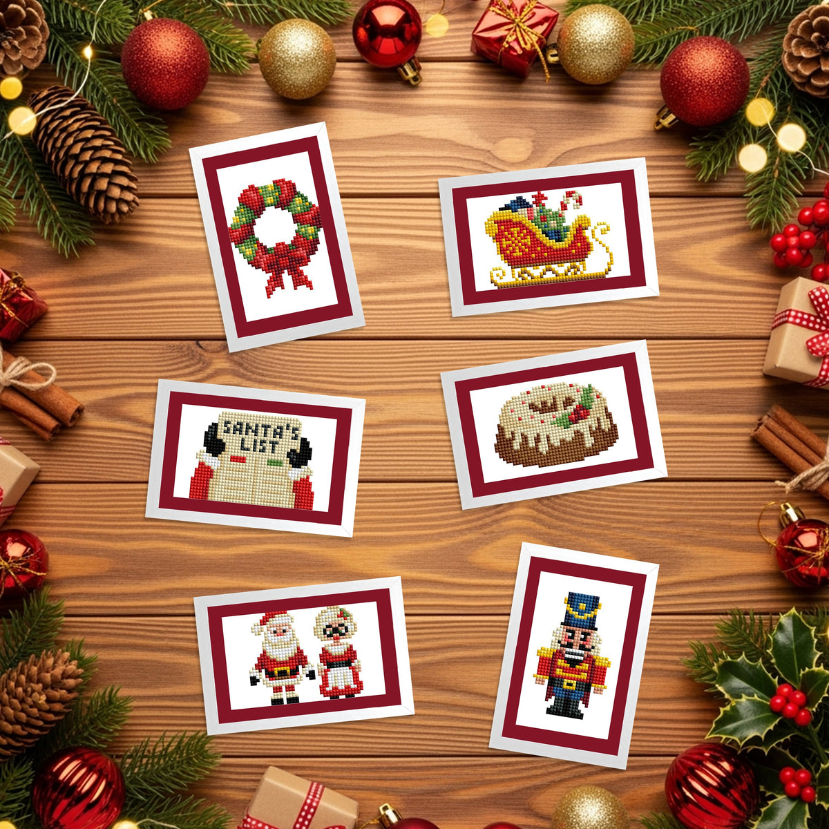 Diamond Painting Mini Dazzles™ - Season of Merriment 4" x 6" (10.2cm x 15.2cm) / Square With 20 Colors Including 2 ABs and 18 Fairy Dust Diamonds / 4,553