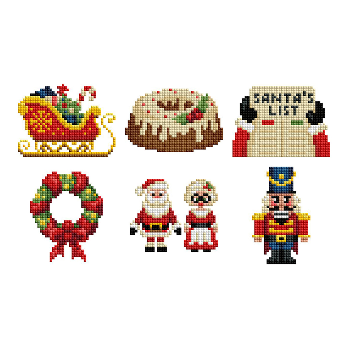 Diamond Painting Mini Dazzles™ - Season of Merriment 4" x 6" (10.2cm x 15.2cm) / Square With 20 Colors Including 2 ABs and 18 Fairy Dust Diamonds / 4,553