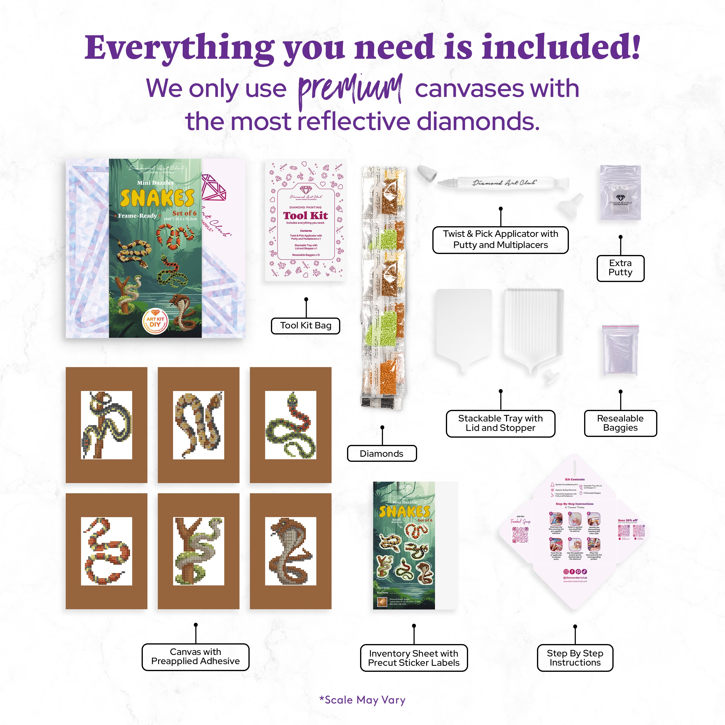 Mini Dazzles™ - Snakes – Diamond Art Club
