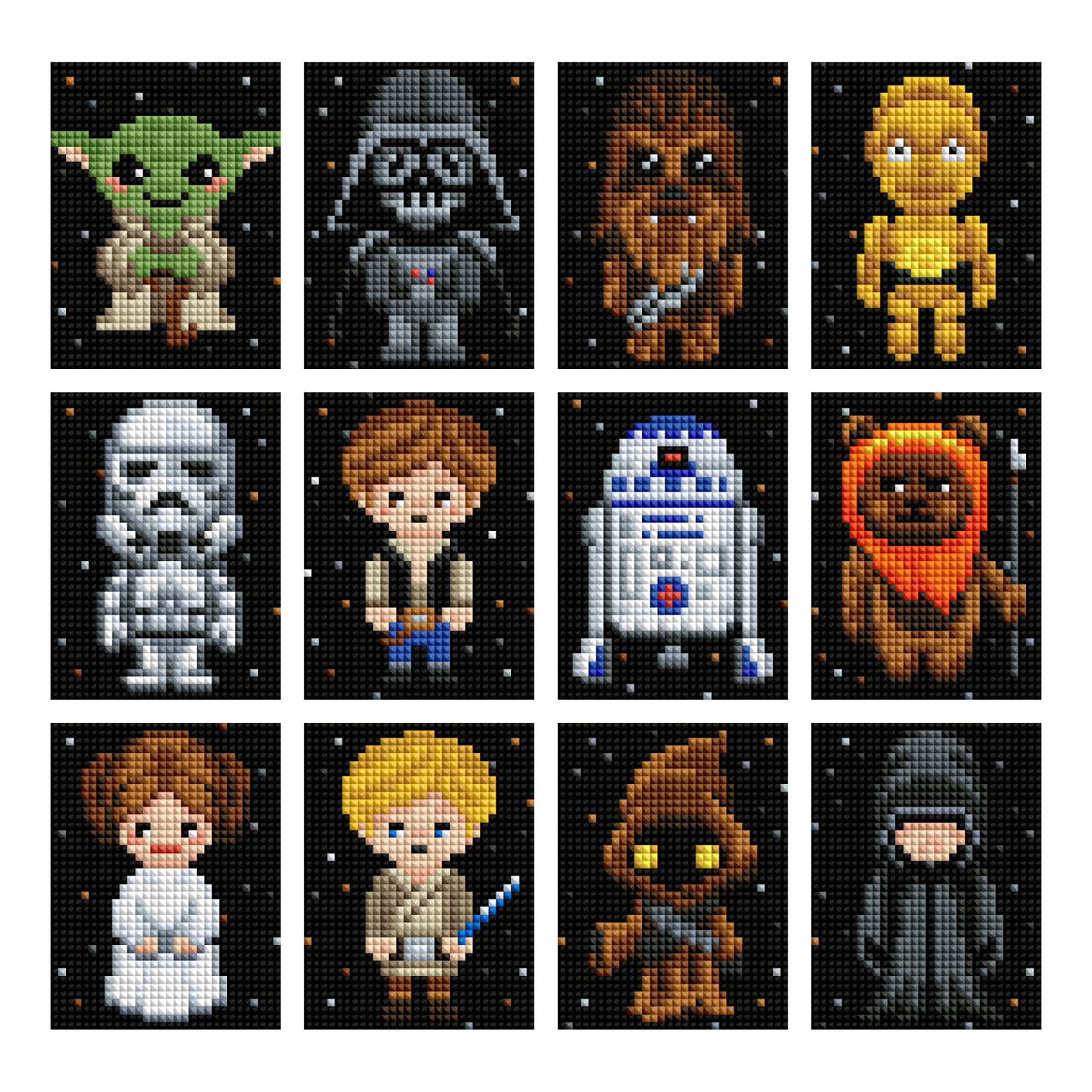 Diamond Painting Mini Dazzles™ - Star Wars 4" x 6" (10.2cm x 15.2cm) / Square With 29 Colors including 3 ABs and 26 Fairy Dust Diamonds / 14,400