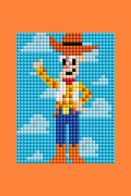 Diamond Painting Mini Dazzles™ - Toy Story 4" x 6" (10.2cm x 15.2cm) / Square With 29 Colors Including 3 ABs and 1 Iridescent Diamond and 25 Fairy Dust Diamonds / 9,600