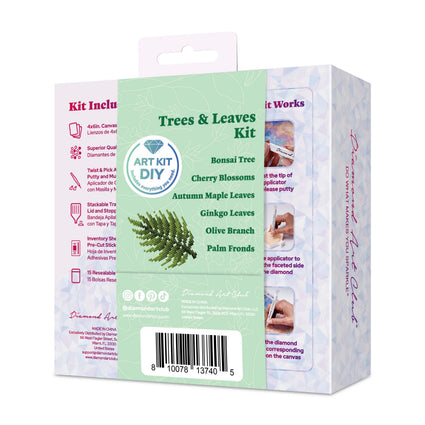 Diamond Painting Mini Dazzles™ - Trees & Leaves 4" x 6" (10.2cm x 15.2cm) / Square With 15 Colors Including 1 AB and 14 Fairy Dust Diamonds / 3,709