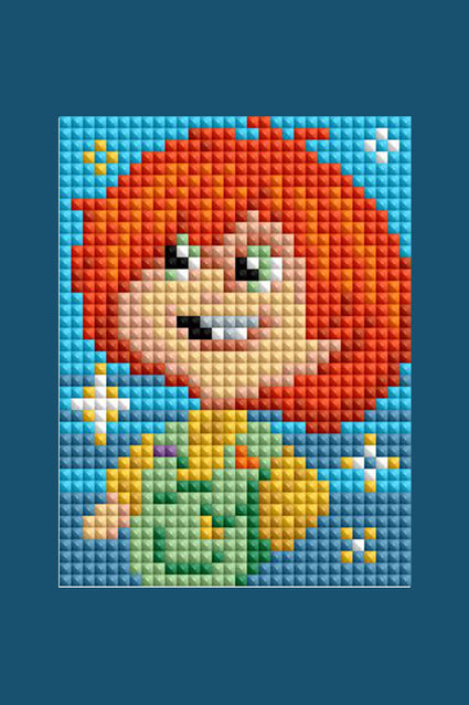 Diamond Painting Mini Dazzles™ - UP 4" x 6" (10.2cm x 15.2cm) / Square With 29 Colors Including 1 AB and 28 Fairy Dust Diamonds / 12,000