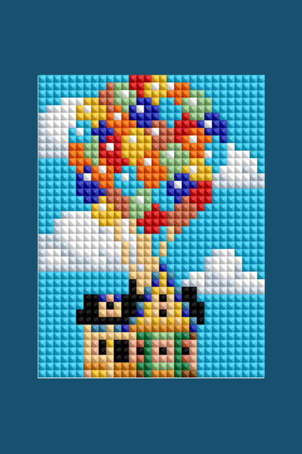 Diamond Painting Mini Dazzles™ - UP 4" x 6" (10.2cm x 15.2cm) / Square With 29 Colors Including 1 AB and 28 Fairy Dust Diamonds / 12,000